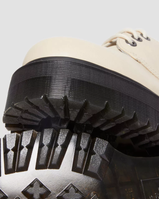 Dr. Martens apavi sievietes pergamenta bēša pisa 1461 ii pisa ādas platformas kurpes LHJP303