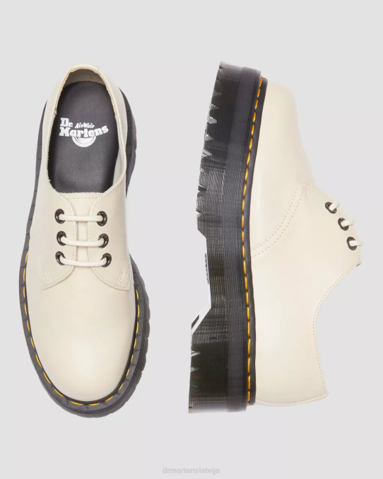 Dr. Martens apavi sievietes pergamenta bēša pisa 1461 ii pisa ādas platformas kurpes LHJP303