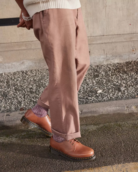 Dr. Martens apavi sievietes seglu tan carrara 1461 Carrara ādas oksfordas kurpes LHJP294