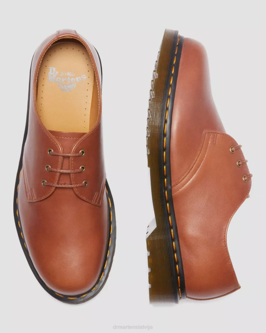 Dr. Martens apavi sievietes seglu tan carrara 1461 Carrara ādas oksfordas kurpes LHJP294