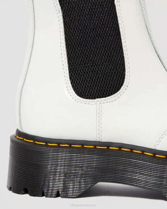 Dr. Martens apavi sievietes balta gluda 2976 gludas ādas platformas Chelsea zābaki LHJP27