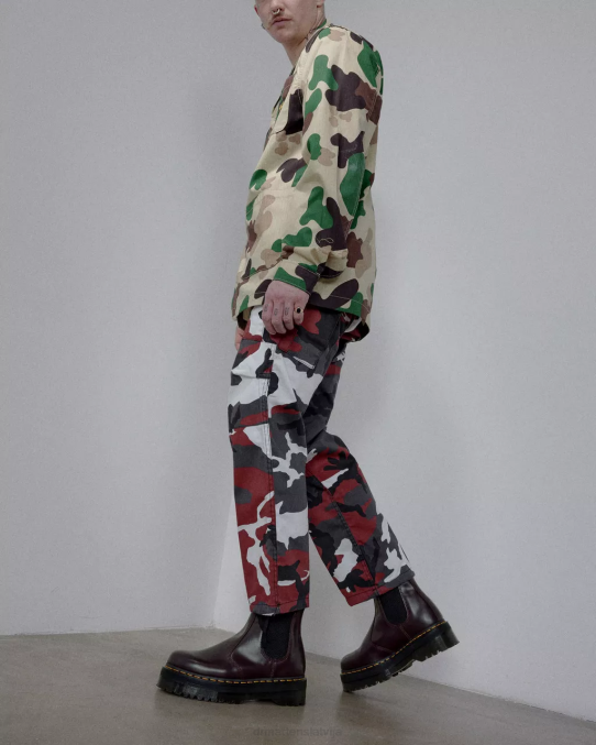 Dr. Martens apavi sievietes bordo pulēta gluda 2976 pulēti gludas platformas chelsea zābaki LHJP103