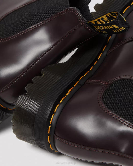 Dr. Martens apavi sievietes bordo pulēta gluda 2976 pulēti gludas platformas chelsea zābaki LHJP103