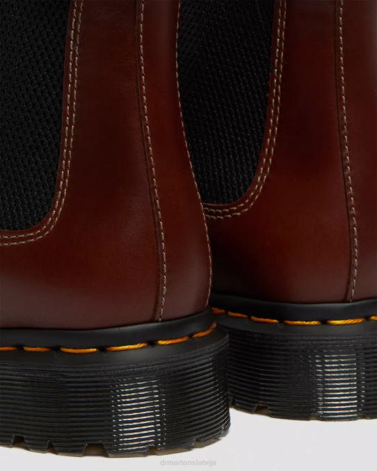 Dr. Martens apavi sievietes brūns abruzzo wp 2976 leonore mākslīgās kažokādas oderi Chelsea zābaki LHJP196