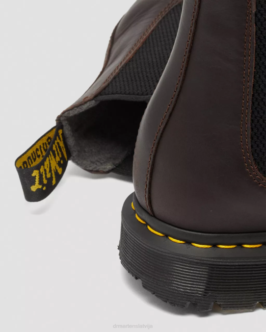 Dr. Martens apavi sievietes kakao sniega tīrītājs 2976 dm ziemas gripas chelsea zābaki LHJP158