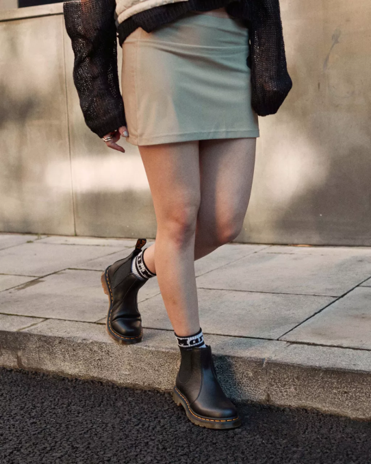 Dr. Martens apavi sievietes melnā Virdžīnija 2976 ādas Chelsea zābaki LHJP37