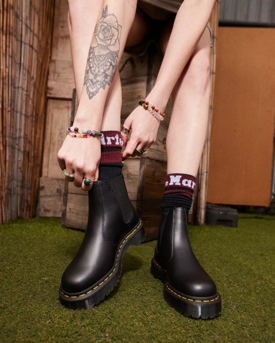 Dr. Martens apavi sievietes melna gluda 2976 bex gludas ādas Chelsea zābaki LHJP30