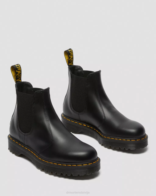 Dr. Martens apavi sievietes melna gluda 2976 bex gludas ādas Chelsea zābaki LHJP30