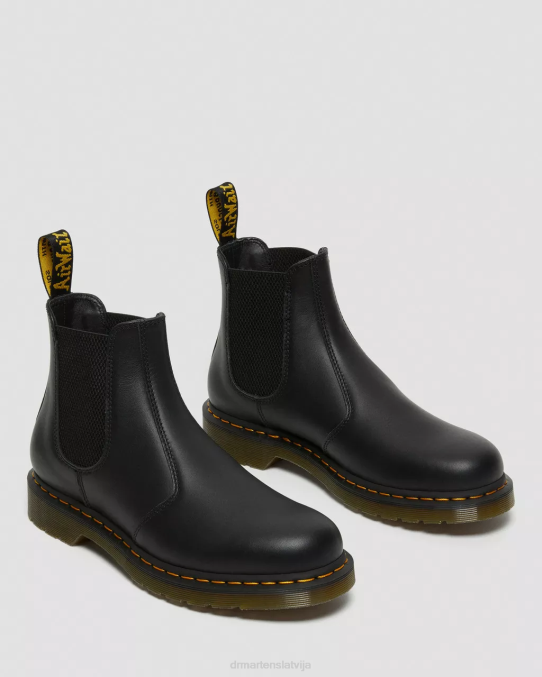 Dr. Martens apavi sievietes melna nappa 2976 nappa ādas chelsea zābaki LHJP39