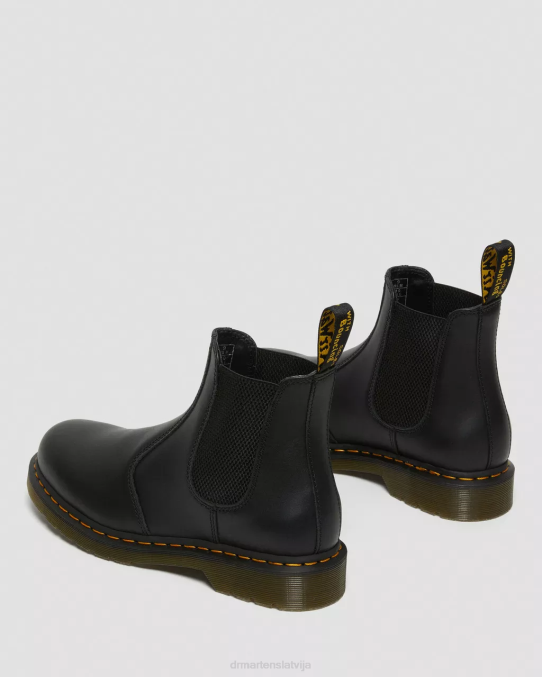 Dr. Martens apavi sievietes melna nappa 2976 nappa ādas chelsea zābaki LHJP39