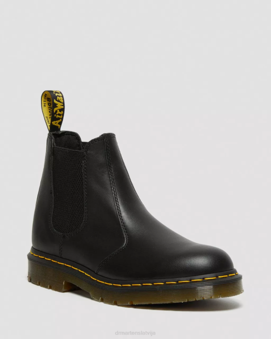 Dr. Martens apavi sievietes melna rūpnieciskā pilngraudu 2976 neslīdoši ādas Chelsea zābaki LHJP385