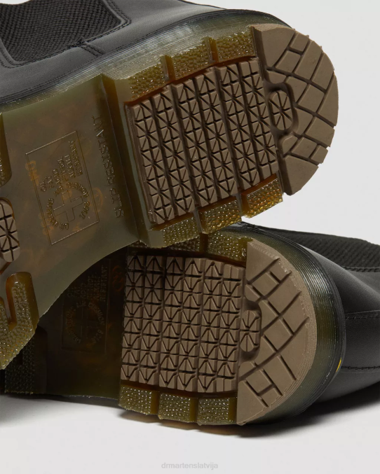 Dr. Martens apavi sievietes melna rūpnieciskā pilngraudu 2976 neslīdoši ādas Chelsea zābaki LHJP385