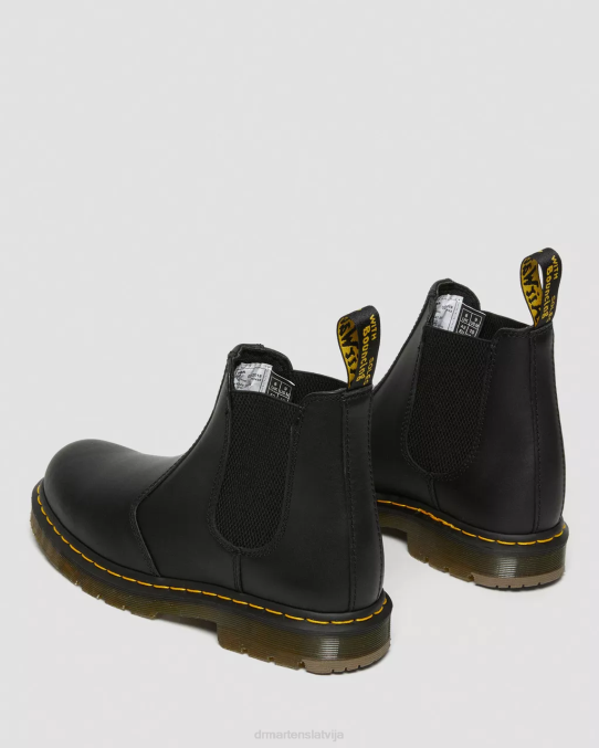 Dr. Martens apavi sievietes melna rūpnieciskā pilngraudu 2976 neslīdoši ādas Chelsea zābaki LHJP385