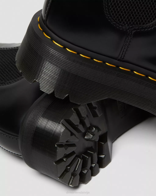 Dr. Martens apavi sievietes melni pulēti gludi 2976 pulēti gludas platformas chelsea zābaki LHJP24