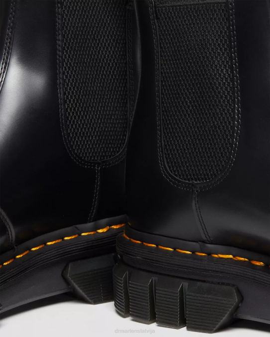 Dr. Martens apavi sievietes melni pulēti gludi rikarda pulētas gludas ādas chelsea zābaki LHJP175