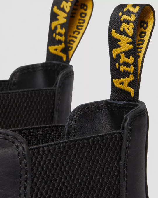 Dr. Martens apavi sievietes melni vaskots pilngraudu 2976. gada vaskotas pilnas ādas Chelsea zābaki LHJP186