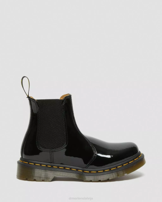 Dr. Martens apavi sievietes melns lucido & patentlampa 2976 lakādas Chelsea zābaki LHJP49
