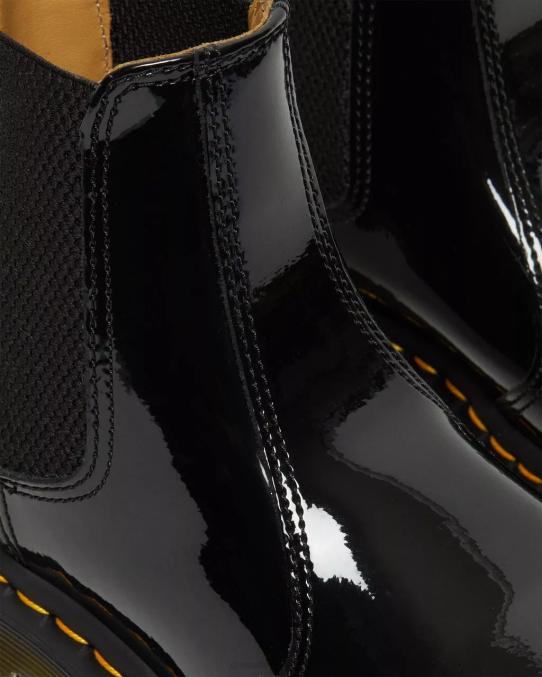 Dr. Martens apavi sievietes melns lucido & patentlampa 2976 lakādas Chelsea zābaki LHJP49