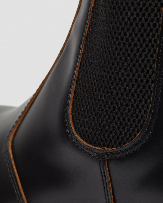 Dr. Martens apavi sievietes melns quilons 2976. gada vintage ražoti Anglijā Chelsea zābaki LHJP52