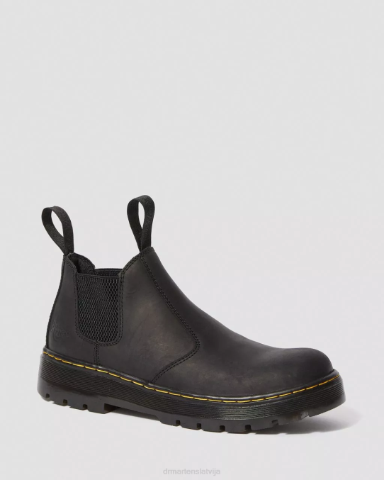 Dr. Martens apavi sievietes melns savienojums hardie connection ādas chelsea darba zābaki LHJP203