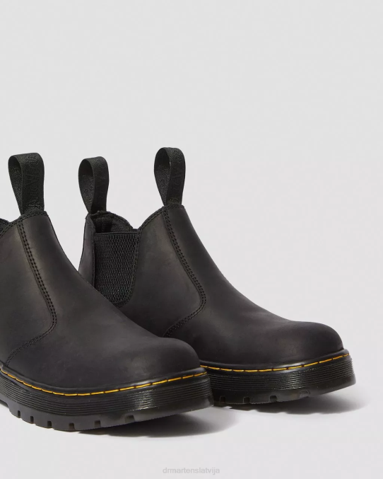 Dr. Martens apavi sievietes melns savienojums hardie connection ādas chelsea darba zābaki LHJP203