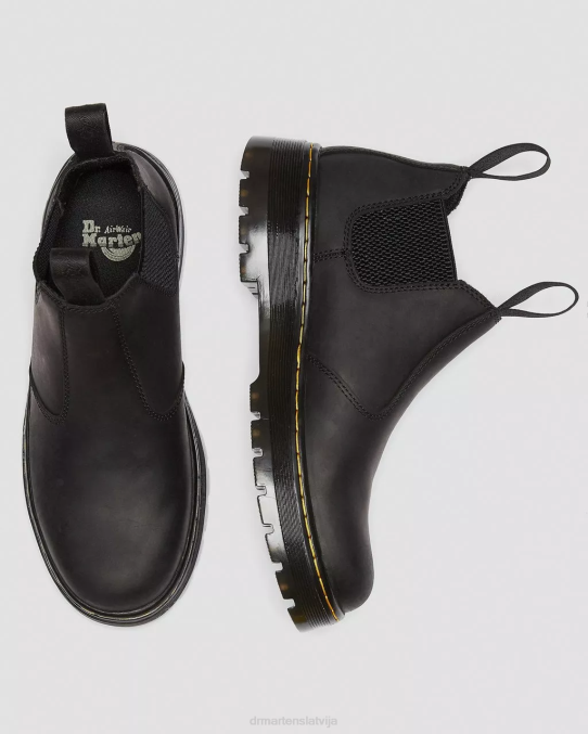 Dr. Martens apavi sievietes melns savienojums hardie connection ādas chelsea darba zābaki LHJP203