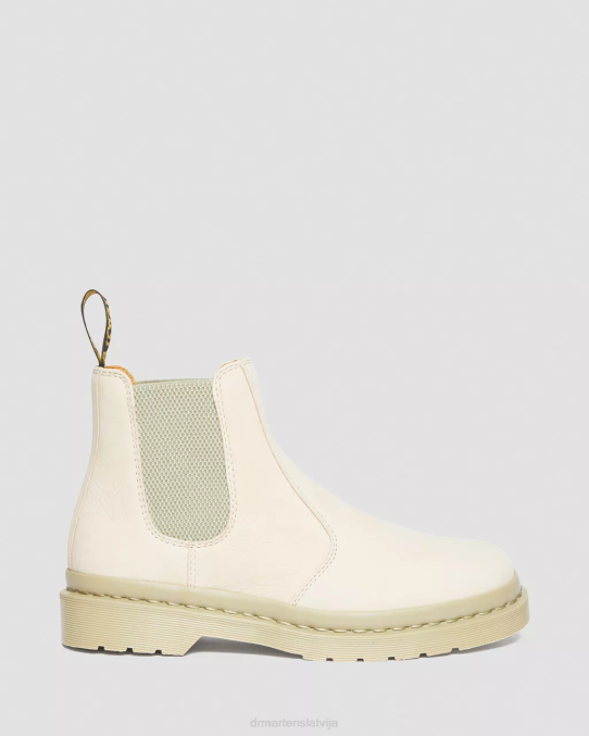 Dr. Martens apavi sievietes pergamenta bēšs slīpēts nubuks wp 2976 mono frēzēta nubuka ādas Chelsea zābaki LHJP119