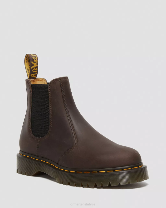 Dr. Martens apavi sievietes tumši brūns trakais zirgs 2976 bex crazy horse chelsea zābaki LHJP57