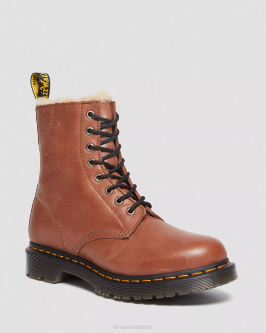 Dr. Martens apavi sievietes iedeguma kalējs 1460 serena mākslīgās kažokādas ādas zābaki LHJP25