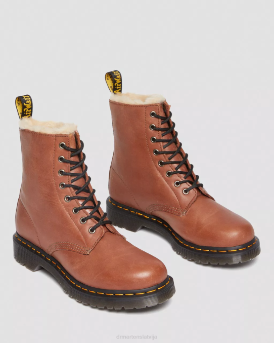 Dr. Martens apavi sievietes iedeguma kalējs 1460 serena mākslīgās kažokādas ādas zābaki LHJP25