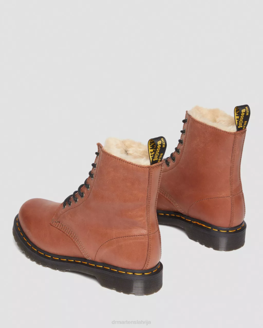 Dr. Martens apavi sievietes iedeguma kalējs 1460 serena mākslīgās kažokādas ādas zābaki LHJP25