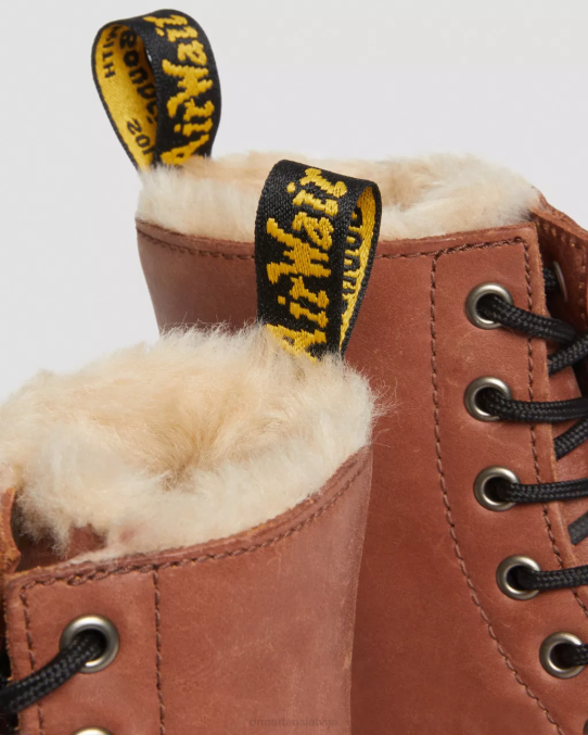 Dr. Martens apavi sievietes iedeguma kalējs 1460 serena mākslīgās kažokādas ādas zābaki LHJP25