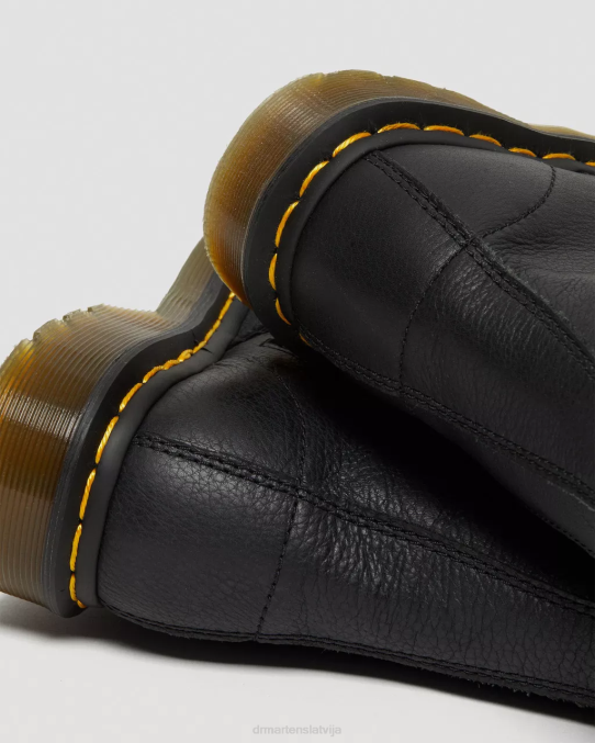 Dr. Martens apavi sievietes melnā Virdžīnija 1b99 virdžīnijas ādas zābaki ikru vidū LHJP362