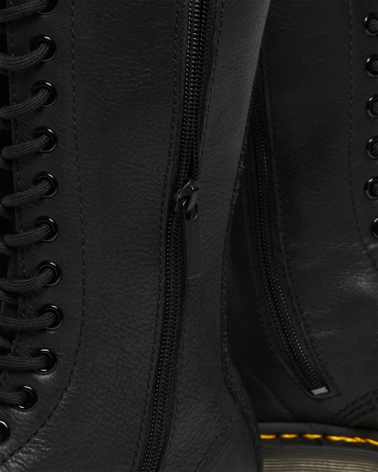 Dr. Martens apavi sievietes melnā Virdžīnija 1b99 virdžīnijas ādas zābaki ikru vidū LHJP362