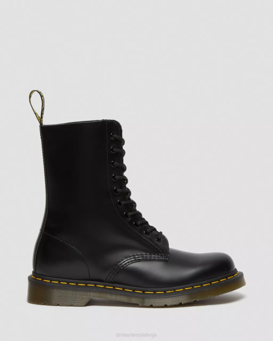 Dr. Martens apavi sievietes melna gluda 1490 gludas ādas zābaki ikru vidū LHJP360