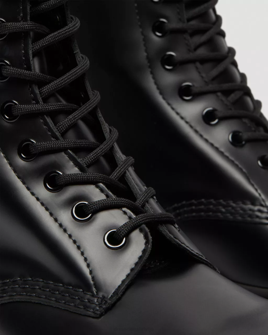 Dr. Martens apavi sievietes melna gluda 1490 gludas ādas zābaki ikru vidū LHJP360