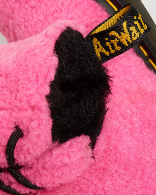 Dr. Martens apavi sievietes rozā lukss borgs 1460 Pascal mākslīgie cirpšanas zābaki LHJP181