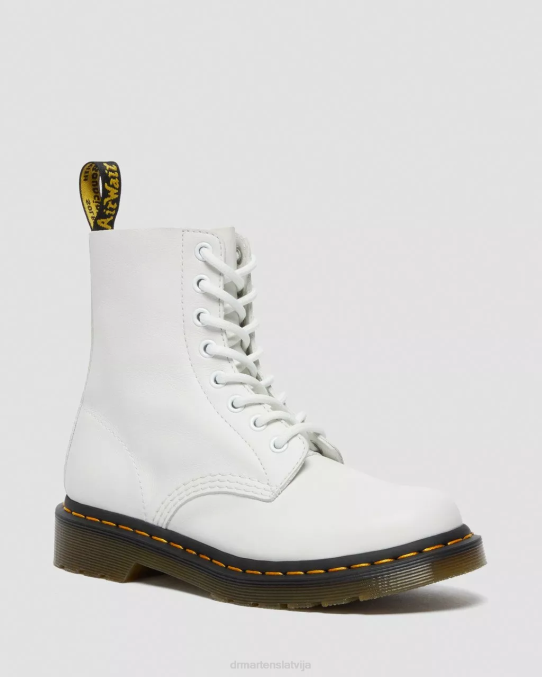 Dr. Martens apavi sievietes baltā Virdžīnija 1460 pascal virginia ādas zābaki LHJP68