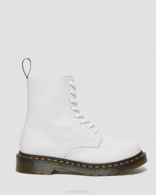 Dr. Martens apavi sievietes baltā Virdžīnija 1460 pascal virginia ādas zābaki LHJP68