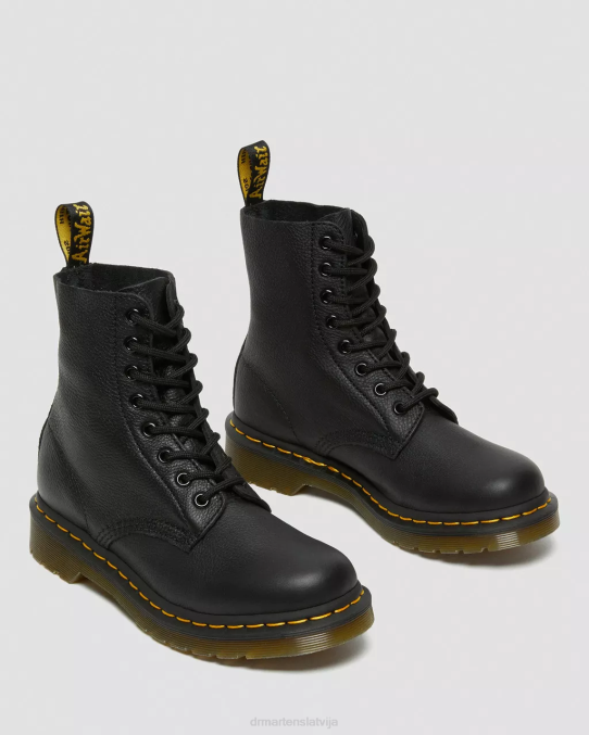 Dr. Martens apavi sievietes melnā Virdžīnija 1460 pascal virginia ādas zābaki LHJP10