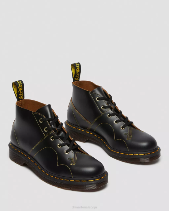 Dr. Martens apavi sievietes melna vintage gluda baznīcas vintage pērtiķu zābaki LHJP44