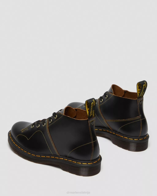 Dr. Martens apavi sievietes melna vintage gluda baznīcas vintage pērtiķu zābaki LHJP44