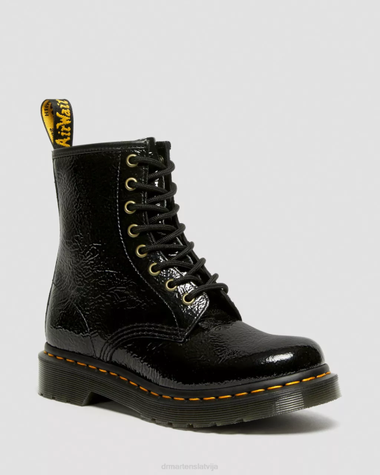 Dr. Martens apavi sievietes melnais nomocītais patents 1460 nomocīti lakādas zābaki LHJP139