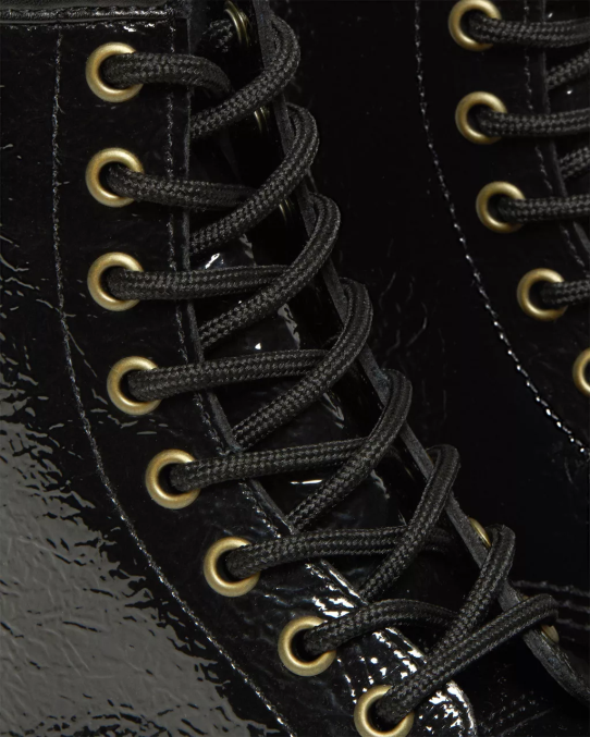 Dr. Martens apavi sievietes melnais nomocītais patents 1460 nomocīti lakādas zābaki LHJP139