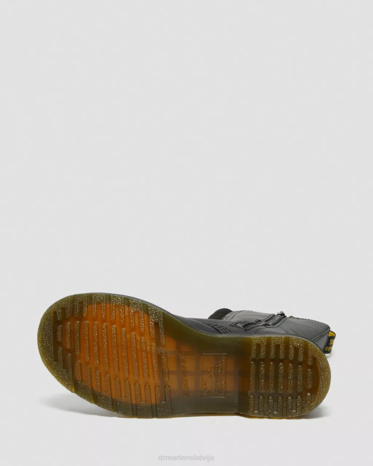 Dr. Martens apavi sievietes melns mīksts t 1914. gada vondas ādas zābaki viduklim LHJP366