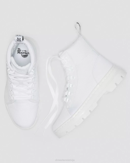 Dr. Martens apavi sievietes balts ajax un īpaši izturīgs polimērs ķemmes poli ikdienas zābaki LHJP84