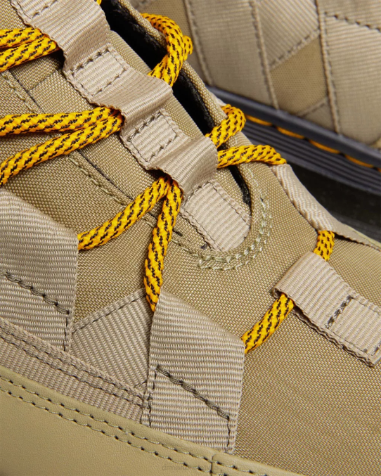 Dr. Martens apavi sievietes gaiši olīvu ciklons neilons un lapstone Boury neilona un ādas ikdienas zābaki LHJP161