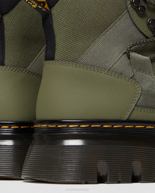 Dr. Martens apavi sievietes haki zaļš ajax & īpaši izturīgs un hidro Boury ādas ikdienas zābaki LHJP81