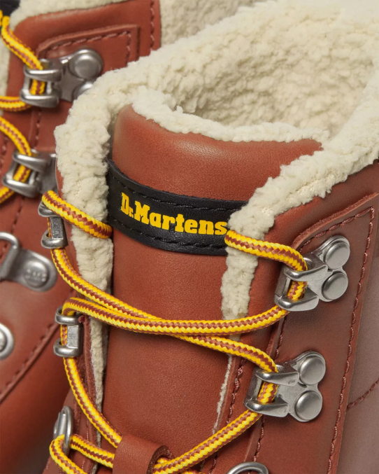 Dr. Martens apavi sievietes iedeguma eļļa pilngraudaina ķemmēt mākslīgās kažokādas oderi ikdienas zābaki LHJP113