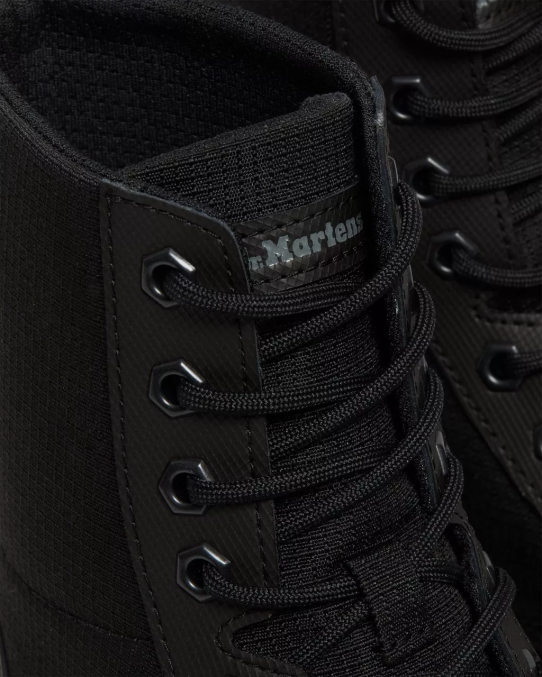 Dr. Martens apavi sievietes melns-melns elements un poli rip stop ķemmes ii poli ikdienas zābaki LHJP204